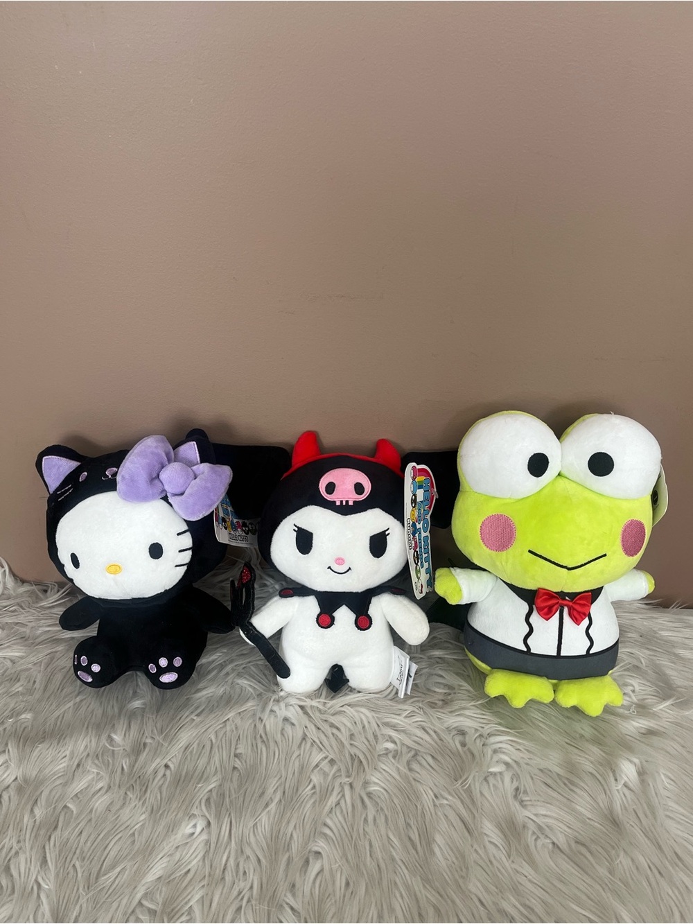 {Sanrio} Halloween Plush Toy Set with Hello Kitty, Kuromi, and Keroppi - NWT